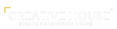 creative house logo with tagline white